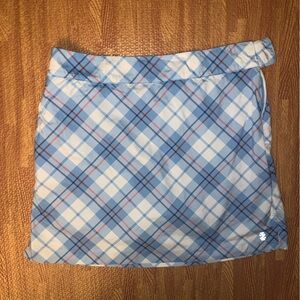 Izod Blue and White Plaid Skirt